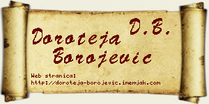 Doroteja Borojević vizit kartica
